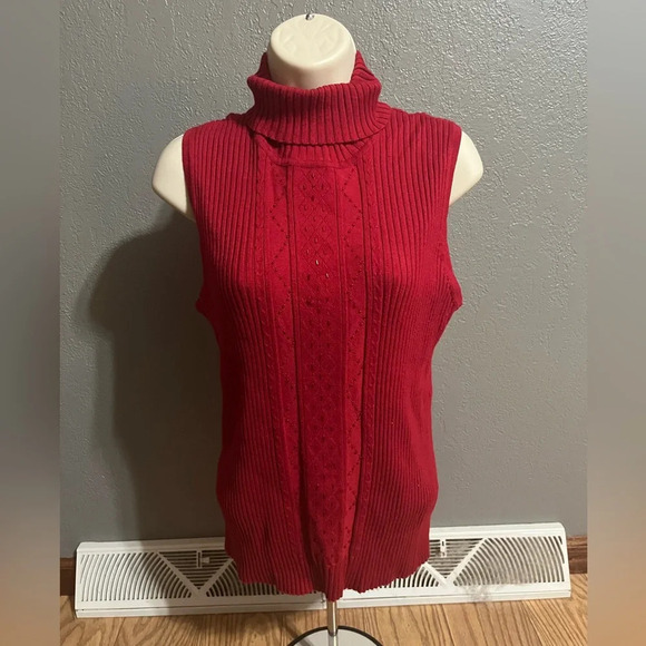 Vintage RQT Sleeveless Turtleneck Large - Picture 1 of 3